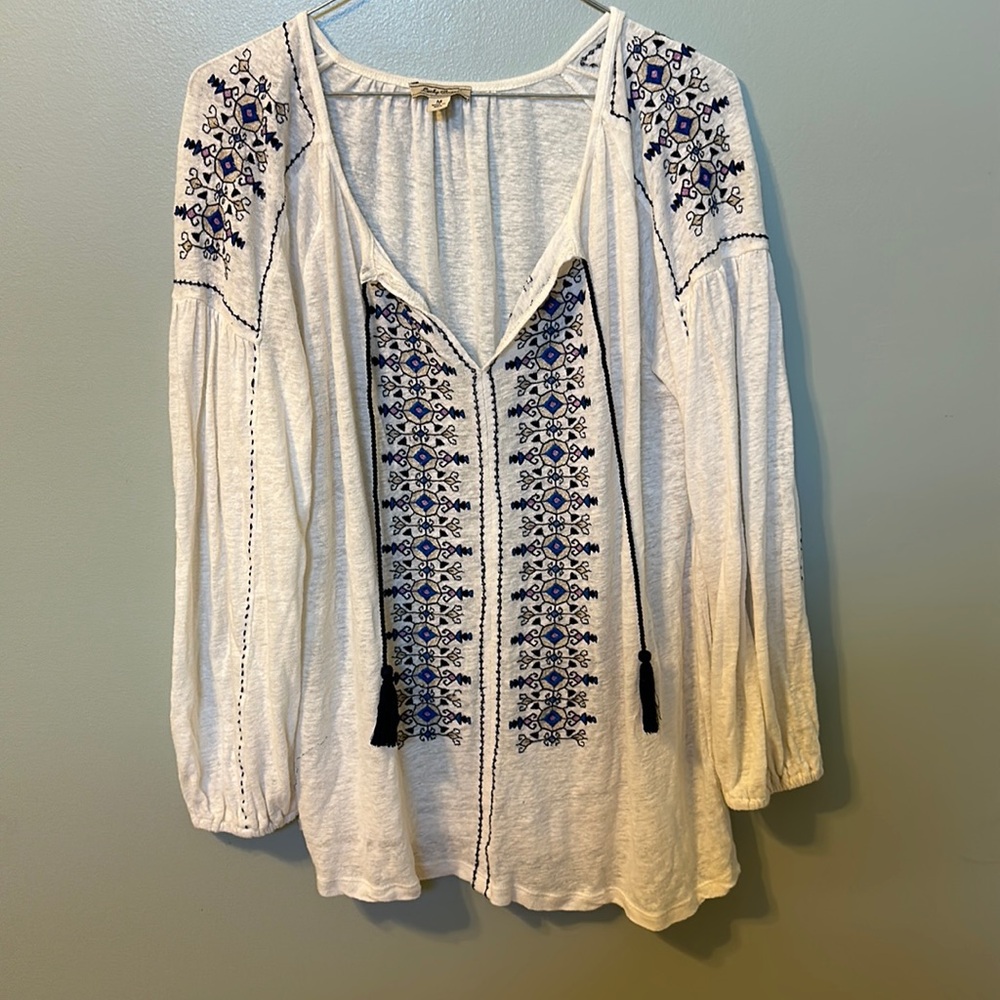 Lucky Brand embroidered top